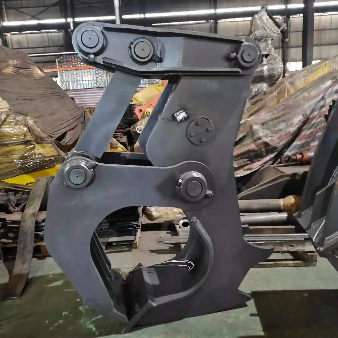What is the maximum splitting capacity of the excavator wood splitter attachment?